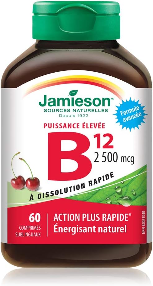 Vitamin B12 2500 mcg Fast-Dissolve Tablets, 60 Count