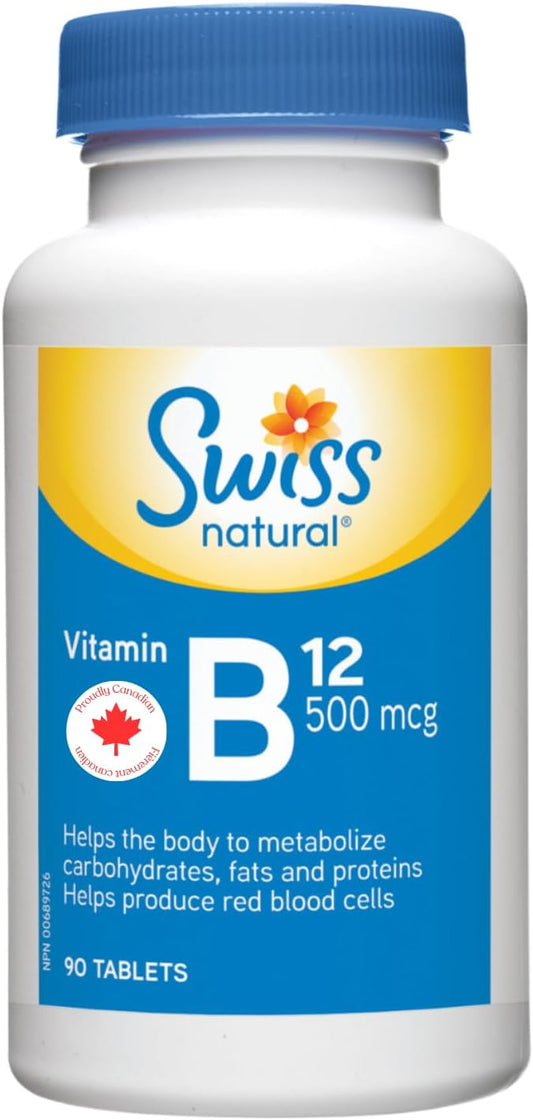 Vitamin B12 500mcg High Potency Tablets 90 Count