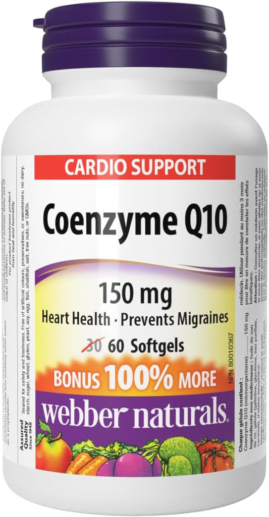 Coenzyme Q10 150mg Softgels, 60 Count