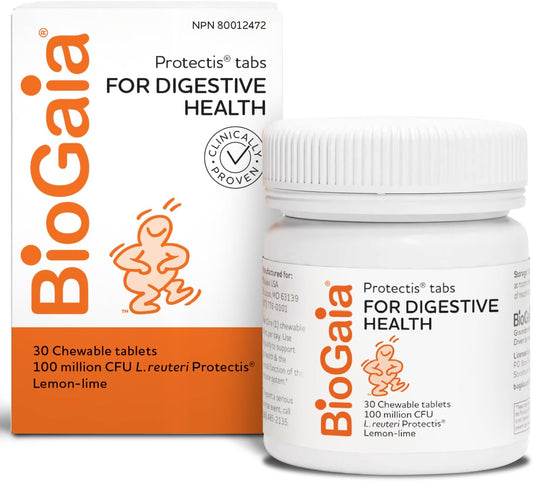 BioGaia Protectis Lemon-Lime Probiotic Chewable Tablets 30 Count