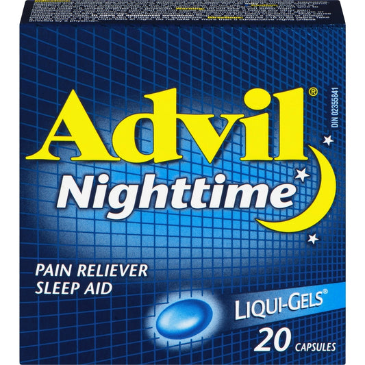 Advil Nighttime Liqui-Gels Pain Relief 20 Capsules
