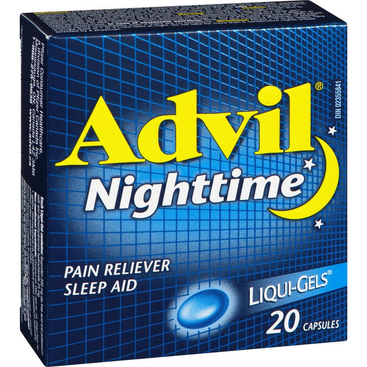 Advil Nighttime Liqui-Gels Pain Relief 20 Capsules