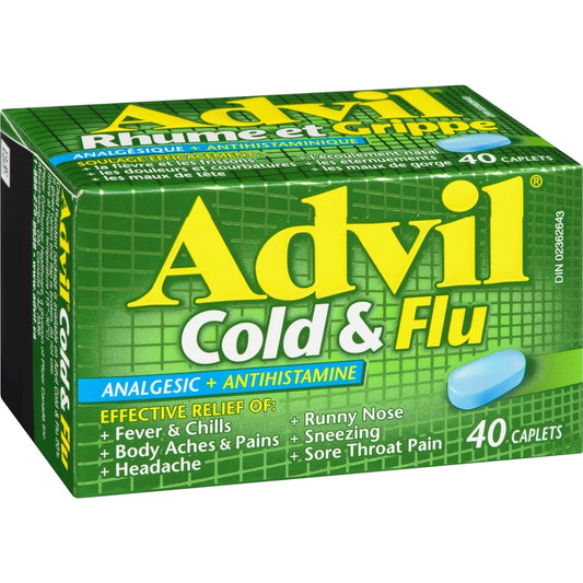 Advil Cold & Flu Relief Caplets, 40 Pack