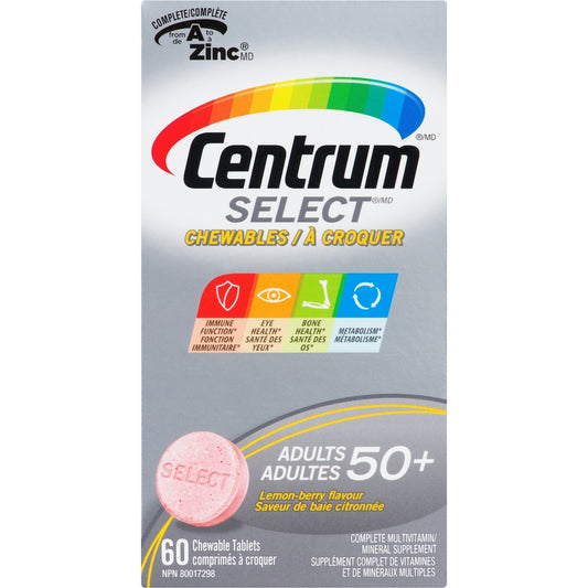 Centrum Select 50+ Chewable Multivitamin, 60 Tablets