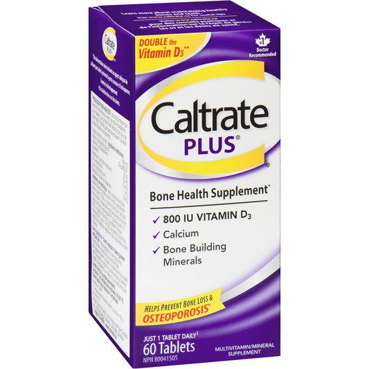 Caltrate Plus Calcium & Vitamin D3 Tablets 60 Count