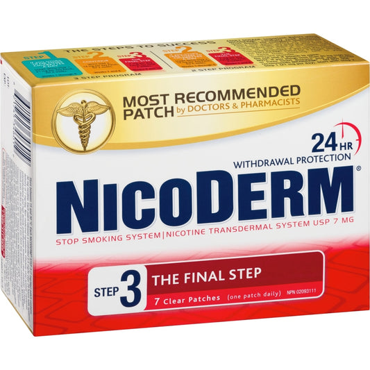 Nicoderm Step 3 Nicotine Patches 7mg, 7 Pack