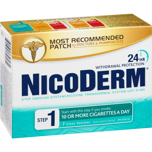 Nicoderm Clear 21mg Step 1 Patches (7 Pack)