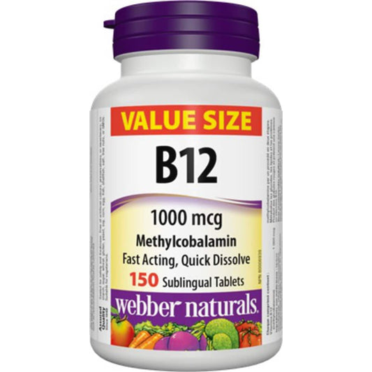 Vitamin B12 Methylcobalamin 1000mcg Sublingual Tablets 150 Count