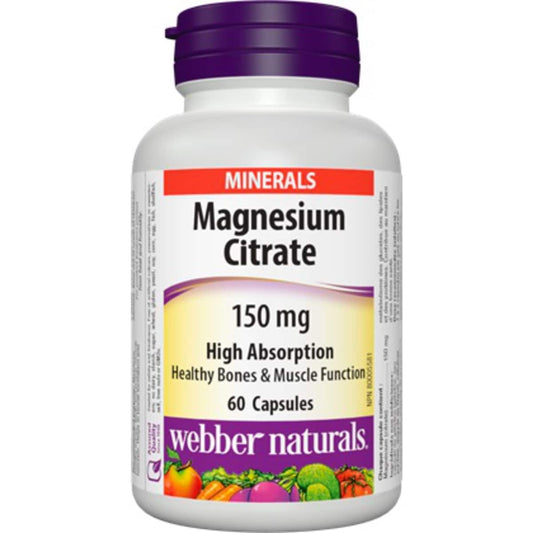 Magnesium Citrate 150mg High Absorption - 60 Capsules