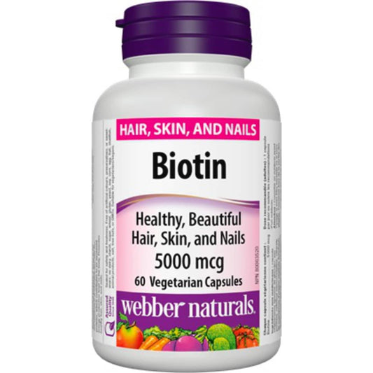 Biotin 5000 mcg Capsules 60 Count