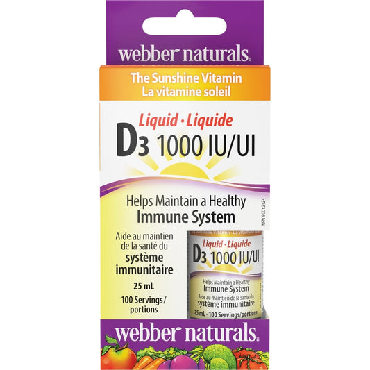 Vitamin D3 1000 IU Liquid Drops 25ml