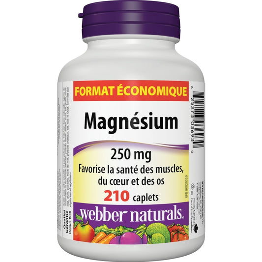 Magnesium 250mg Caplets, 210 Count