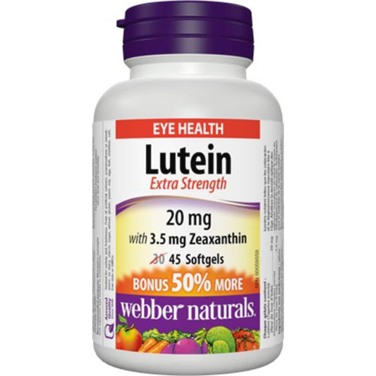 Lutein 20mg Eye Health Supplement, 45 Softgels
