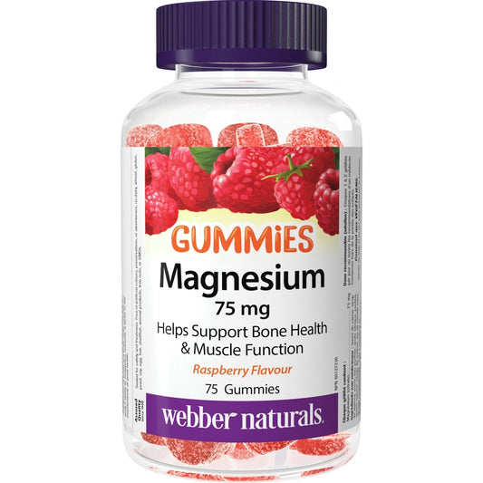 Magnesium 75mg Raspberry Gummies - 75 Count