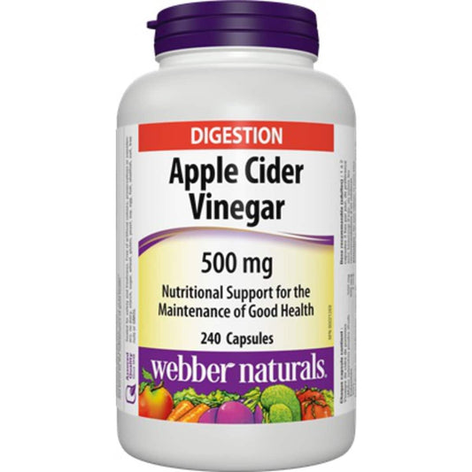 Apple Cider Vinegar 500mg Capsules - 240 Count