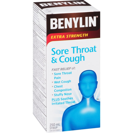 Extra Strength Sore Throat & Cough Syrup 250mL