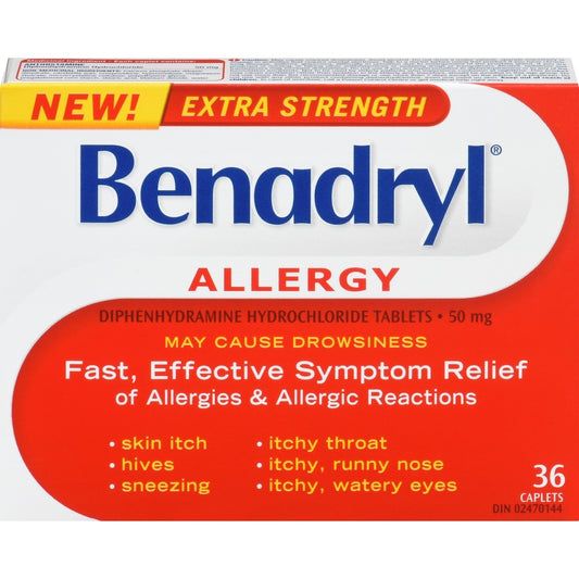 Extra Strength Allergy Relief Caplets, 36 Pack