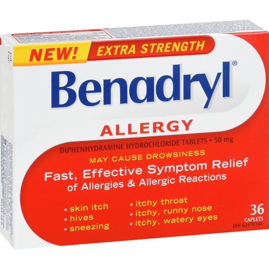 Extra Strength Allergy Relief Caplets, 36 Pack