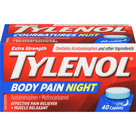 Tylenol Extra Strength Body Pain Night Caplets 40 Count
