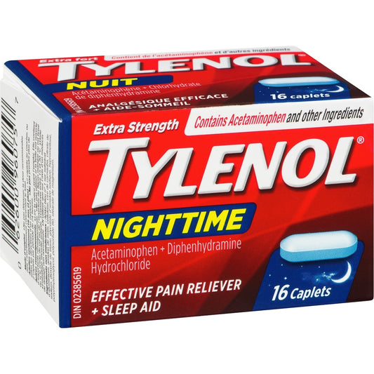 Tylenol Extra Strength Nighttime Caplets 16 Count