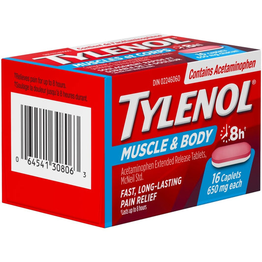 Tylenol Muscle & Body Pain Relief Caplets 16 Count