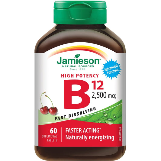 Vitamin B12 2500 mcg Fast-Dissolve Tablets, 60 Count