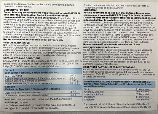 MoviPrep Bowel Prep Solution 121g