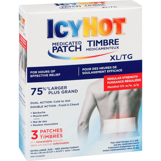 Icy Hot XL Back Pain Relief Patches, 5 Pack