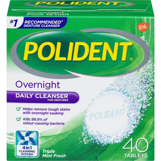 Overnight Denture Cleaning Tablets 40-Pack