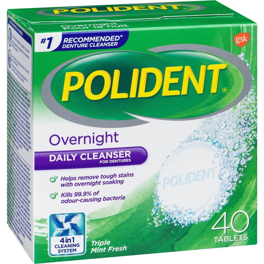 Overnight Denture Cleaning Tablets 40-Pack