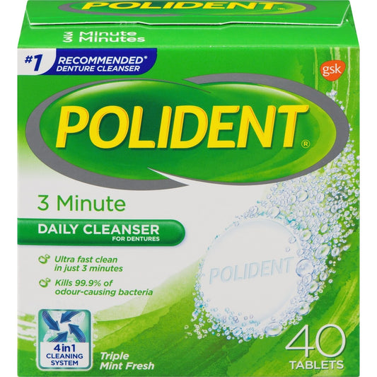 3-Minute Denture Cleaning Tablets 40 Pack