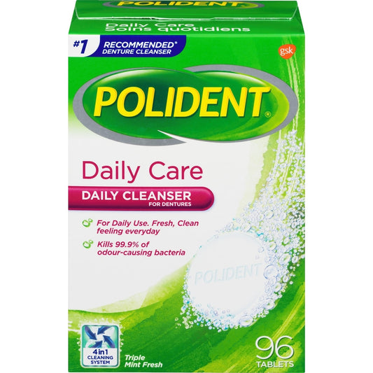 Polident Daily Denture Cleaning Tablets 96 Pack