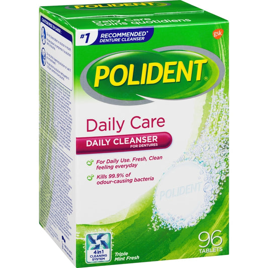 Polident Daily Denture Cleaning Tablets 96 Pack