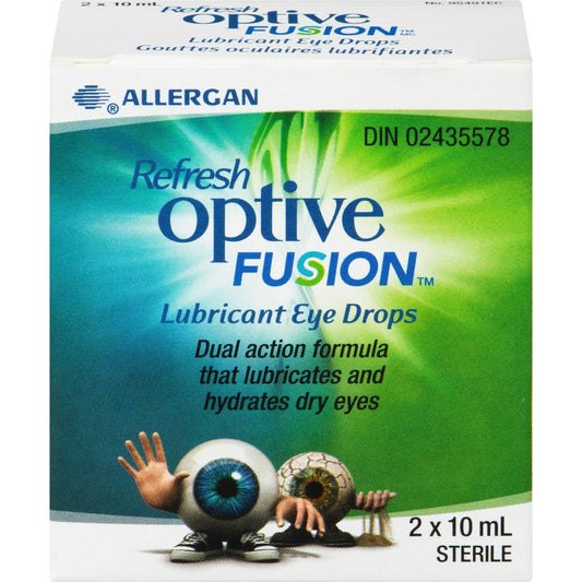 Optive Fusion Lubricant Eye Drops 2x10ml