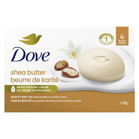 Shea Butter & Vanilla Beauty Bar Soap 4-Pack (106g)