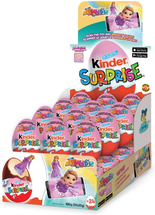 Kinder Surprise T24 Girls Chocolate Eggs 24 Pack 20g Each
