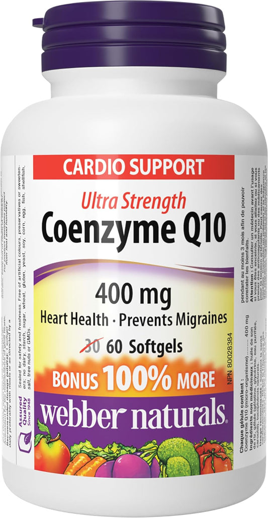 Coenzyme Q10 400mg Ultra Strength, 60 Capsules