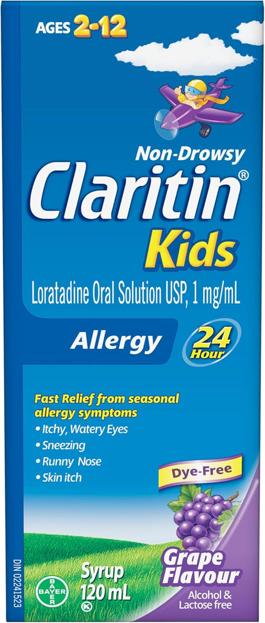 Children's Claritin Grape Allergy Syrup 120ml