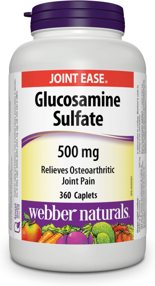 Glucosamine Sulfate 500mg Caplets, 360 Count