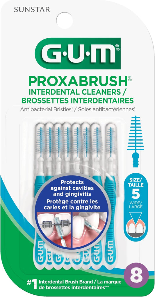 Proxabrush Traveler Wide Interdental Brushes 8-Pack