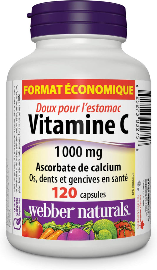 Vitamin C 1000mg Calcium Ascorbate, 120 Capsules