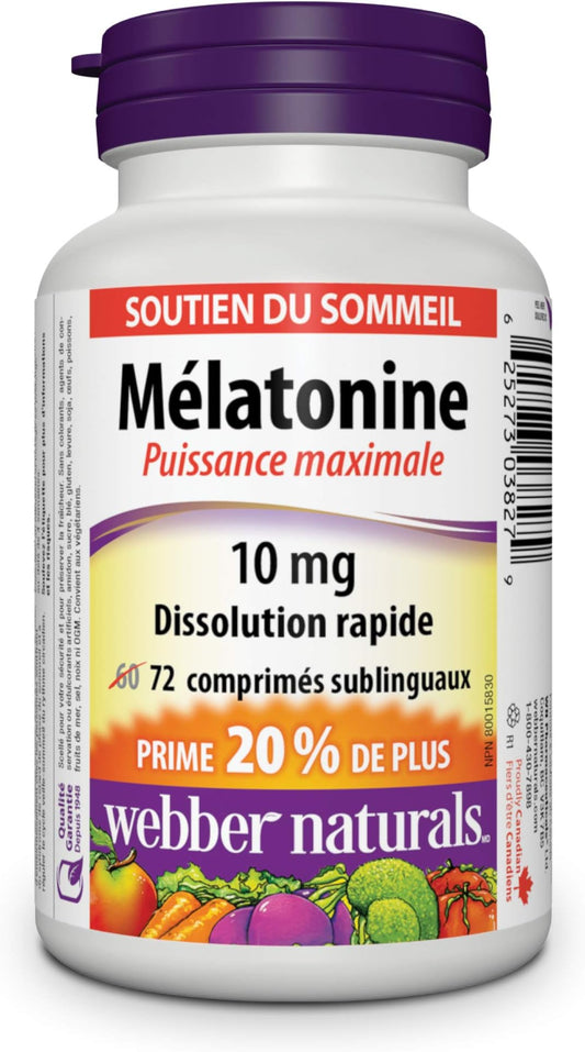 Melatonin Maximum Strength 10mg Quick Dissolve Tablets (72 Count)