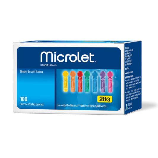 Microlet Colored Lancets 100 Pack