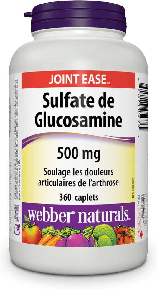 Glucosamine Sulfate 500mg Caplets, 360 Count