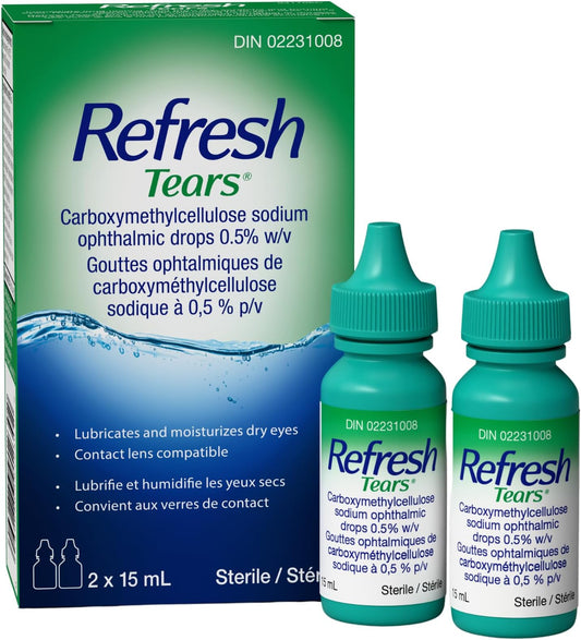 Refresh Tears Lubricant Eye Drops 2 x 15ml