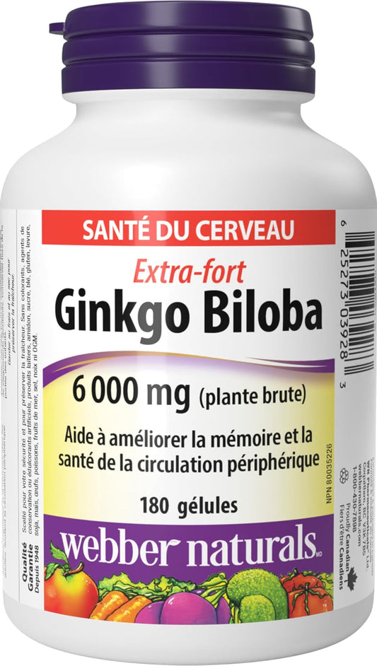 Ginkgo Biloba Extra Strength 60mg Softgels 180 Count