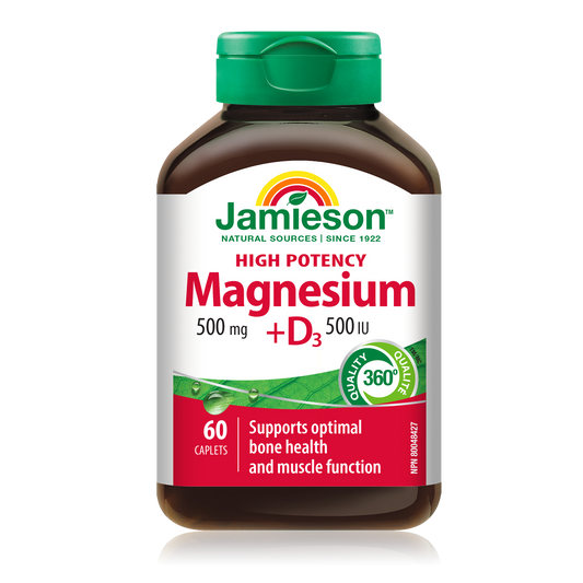 Magnesium 500mg + Vitamin D3 60 Caplets