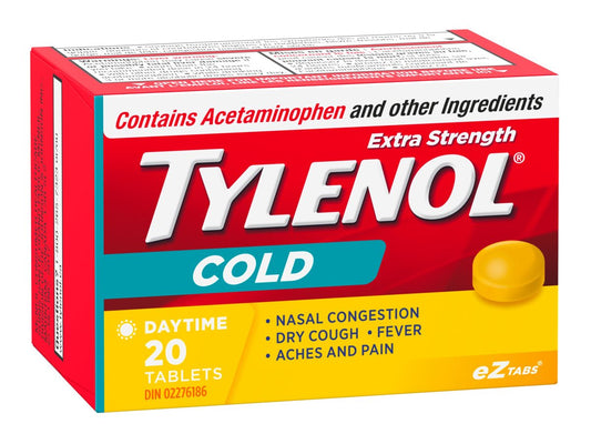Extra Strength Daytime Cold Relief Tablets, 20 Count