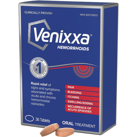 Venixxa 500mg Hemorrhoid Relief Tablets, 36 Count