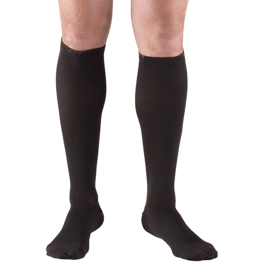 Men's Black Compression Dress Socks - Large